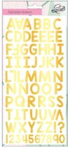 W&o Stickervel Alfabet 31 X 14 Cm Papier Geel