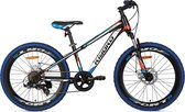 Supersuper Kiyoko Kinder Mountainbike - 7 versnellingen - 24 inch - Jongens - Zwart/Blauw
