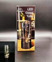 BS - Glazen led lamp met lichtsnoer - 15 LEDs - Kerstverlichting
