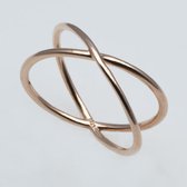 Cocora Cross Ring rosé goud - dames