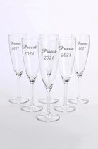 Champagneglazen met gegraveerde eigen tekst tekst - set van 6 glazen