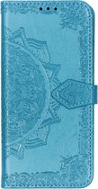 Hoesje Met Pasjeshouder Geschikt voor Huawei P30 Lite - Mandala Bookcase - Blauw