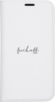 Design Softcase Booktype iPhone Xr hoesje - Fuck Off
