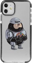 Hoesjes Atelier Zwart Frame Transparant Impact Case Dikke Robocop voor IPhone 11 met ScreenProtector