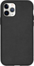 Solidsuit Backcover Iphone 11 Pro - Leather Black - Zwart / Black