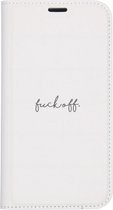 Design Softcase Booktype iPhone Xs / X hoesje - Fuck Off