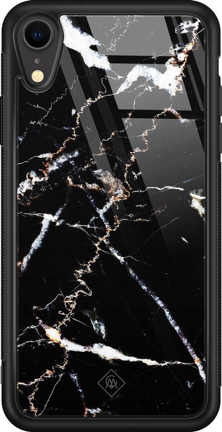Vitre de protection pour iPhone XR - Marbre noir, Apple iPhone XR, Coque  arrière