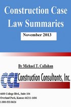 Construction Case Law Summaries: November 2013