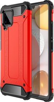 Armor Hybrid Back Cover - Samsung Galaxy A42 Hoesje - Rood