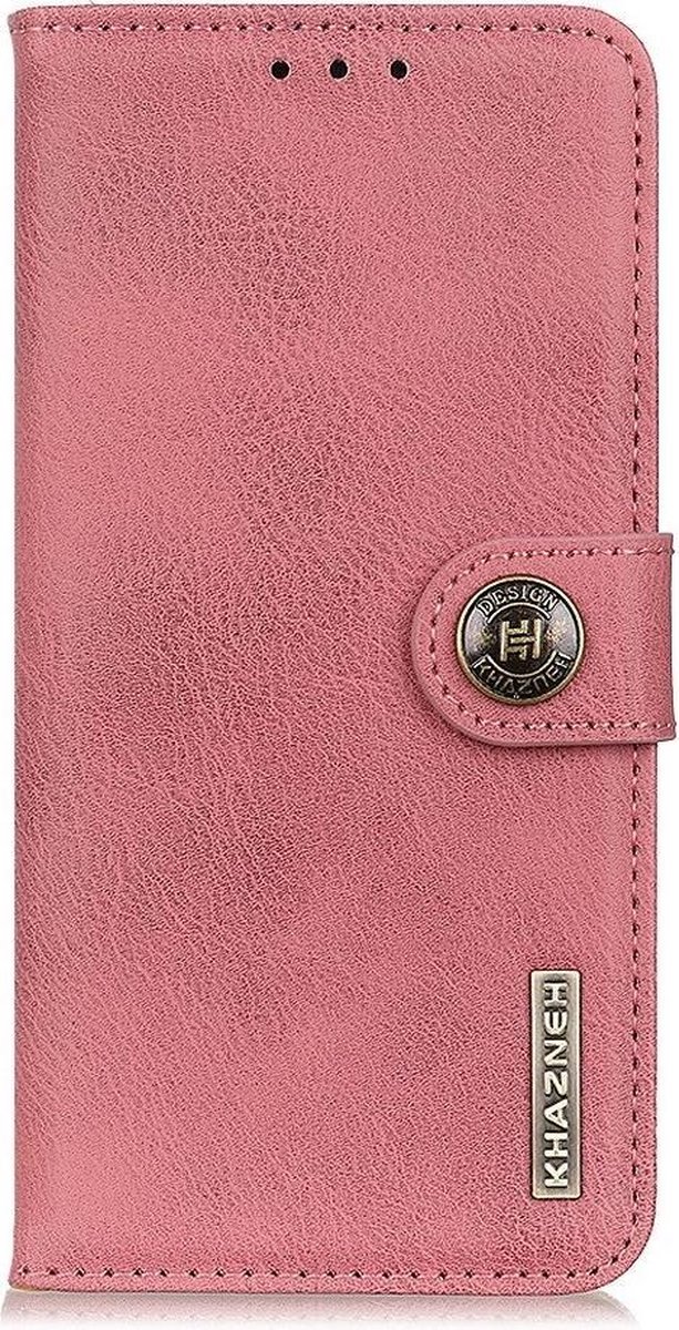KHAZNEH Classic Book Case - Geschikt voor Samsung Galaxy A42 Hoesje - Roze