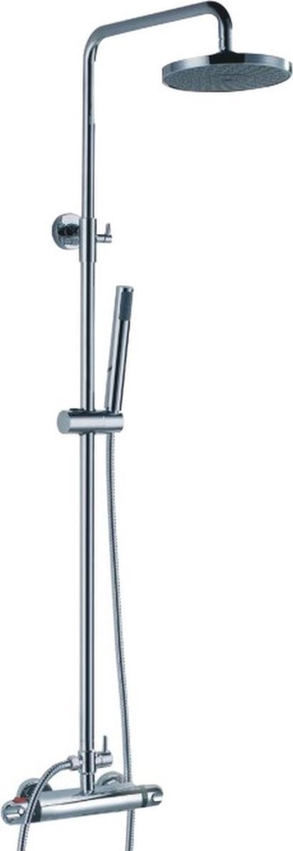 Mawialux thermostatische regendoucheset - Opbouw - Thermostaat - Rond - Misa Chroom