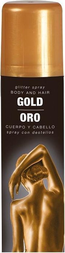 natuurlijk Darmen Harde wind bol.com | Gouden glitter bodypaint spray/body- en haarspray - Verf/schmink  voor lichaam en haar