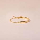Fifty Fifty Diamond baby armband gold plated