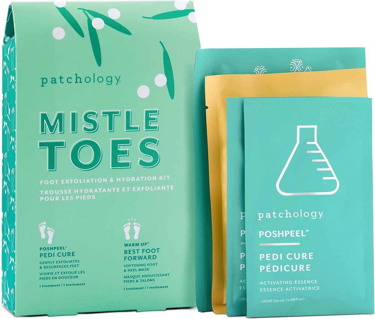 Patchology Mistletoes Voetverzorging Set - Voetmaskers - Eeltverwijderaar en hydraterend masker