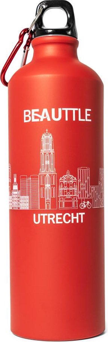 de Utrechter - Rood - Beauttle - Drinkfles - Skyline - Utrecht - Cadeau