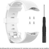 Siliconen bandje voor de Garmin Forerunner 45 (niet voor de S variant!) - horlogeband - polsband - strap - wit