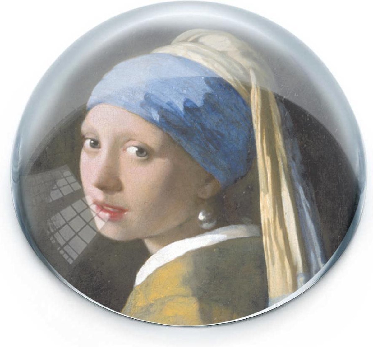 Lanzfeld (museumwebshop.com) Bolle massief glazen presse papier Vermeer Meisje met de Parel