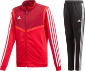 adidas adidas Tiro 19 Trainingspak - Maat 152  - Unisex - rood/zwart/wit