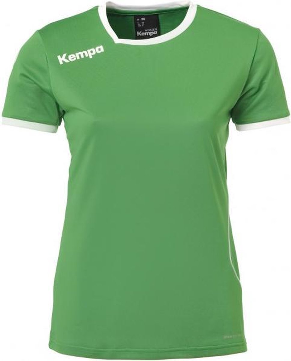 Kempa Curve Shirt Dames - Groen / Wit - maat L