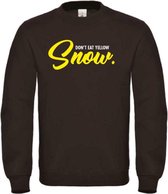 Wintersport sweater zwart L - Don't eat the yellow snow - soBAD. | Foute apres ski outfit | kleding | verkleedkleren | wintersporttruien | wintersport dames en heren