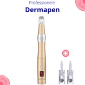 Dermapen voor microneedling – Draadloze oplaadbare beauty dermapen – inclusief 2 gratis dermapen cartridges (12 pins)