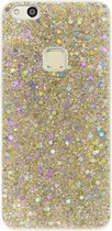 ADEL Premium Siliconen Back Cover Softcase Hoesje voor Huawei P10 Lite - Bling Bling Glitter Goud