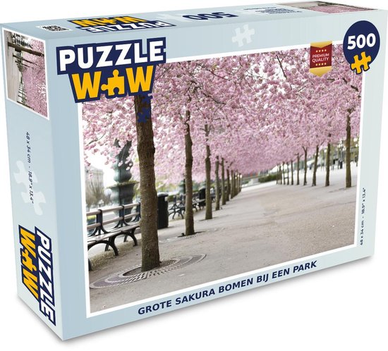 absorptie Dollar generatie Puzzel 500 stukjes Sakura boom - Grote sakura bomen bij een park -  PuzzleWow heeft... | bol.com