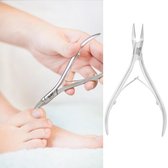 BeautyTools Professionele Nagelknipper - Diabetes Nageltang met Extra Smalle Bek Voor Ingegroeide Nagels, Teenangels en Nagelhoeken - Recht Snijvlak 15 mm - INOX (NN-0065)