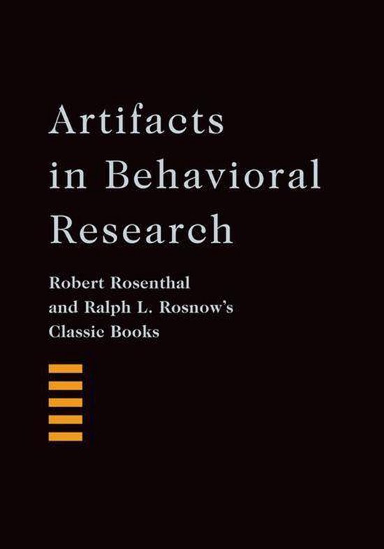 Artifacts in Behavioral Research - cover