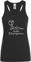 sporttop- Yoga-dames- zwart- Bhujangasana- maat S