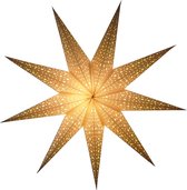 Kerstster met verlichtingsset - nr. 26 Witte ster "stars"met 9 punten  - Kerstverlichting - Kerstdecoratie - Ø 60 cm - Kerst