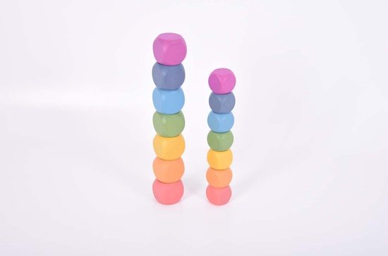 Afbeelding van het spel TickiT Rainbow Wooden Cubes