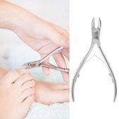 BeautyTools Professionele Nagelknipper -  Nageltang voor (Harde) Teennagels en Kalknagels - Pedicure / Manicure tang - Gebogen Snijvlak 18 mm - INOX (NN-0096)