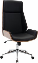 Chaise de Bureau Clp Breda - Similicuir - Noyer / Zwart