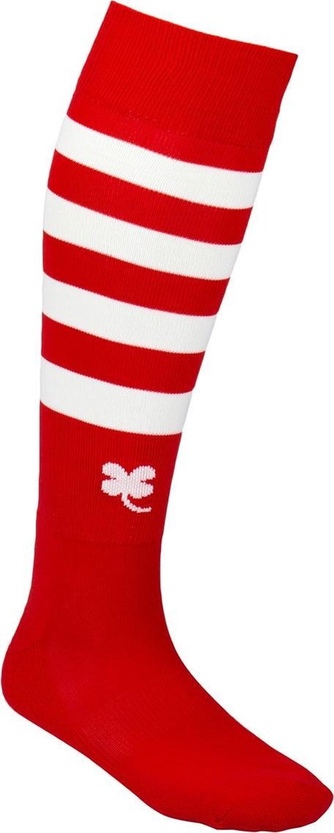 Robey Ring Socks - Voetbalsokken - Red/White Stripe - Maat Kids - Robey