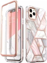 I-Blason Voor iPhone XS Case cosmo Full-Body Shining Glitter Marmer roze Bumper Case met Ingebouwde Screen Protector