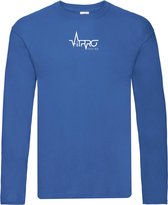 FitProWear T-Shirt Lange Mouwen Heren - Blauw - Maat M - Longsleeve - Shirt met lange mouwen - T-Shirt lange mouw - Trui - Sweater - Casual kleding - Sportkleding