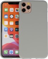 BackCover Hoesje Color Telefoonhoesje voor iPhone 11 Pro Max - Grijs