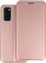 Slim Folio Case - Book Case Telefoonhoesje - Folio Flip Hoesje - Geschikt voor Samsung Galaxy S20 - Roze