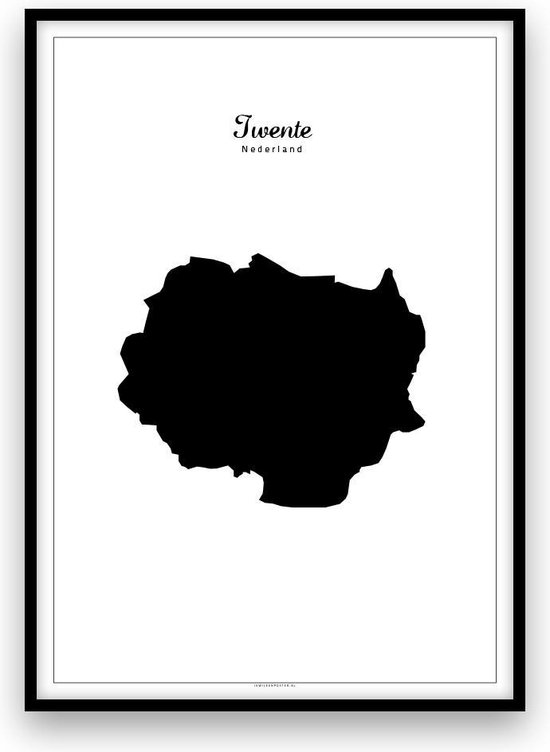 Twente provincieposter - Zwart-wit