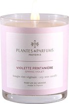 Plantes & Parfums Natuurlijke Spring Violet Soja wax Geurkaars (tevens handcrème) - Bloemige Geur - 180g - 40u