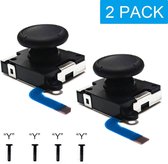 3D Analog Joystick Joy-Con Replacement Left/Right Repair Kit Thumb Sticks Sensor for NS Switch Joycon Controller and Switch Lite Console - 2 Pack （Black)