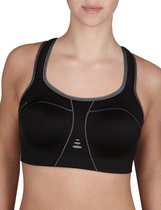 PureLime Padded Athletic Bra - Sportbeha - zwart/grijs - maat 90E