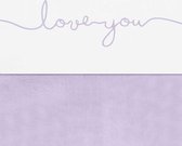 Jollein Laken Wieg 75x100cm - Love you - Lilac
