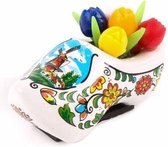 Magneet Klomp Met Tulpen Holland Wit 5 Cm - Souvenir