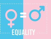 Sticker - Equality - man - vrouw - x - Regenboog - Gay - LGBT - Gelijkheid