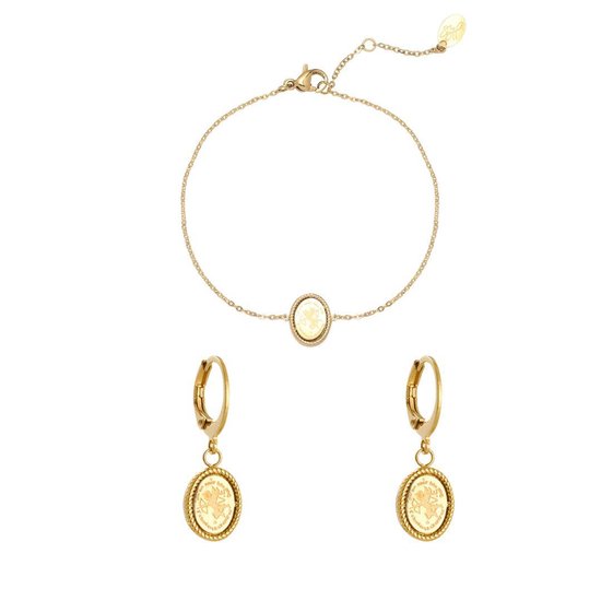 Sieraden set - Gouden sieraden set - Cupido - armband cupido - oorbellen  cupido -... | bol.com