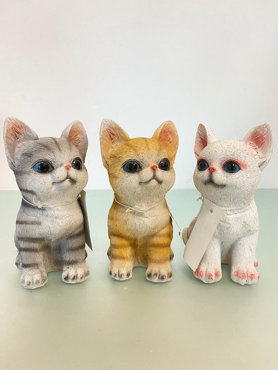 verloving Reductor Inactief Decoratief Katten Beeldjes - 3 stuks (divers) | bol.com