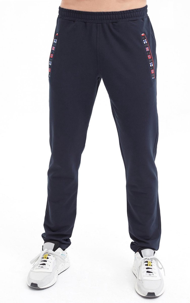 SCR. Shem Sportbroek Heren - Joggingbroek om te Sporten - Donker Blauw - Maat S