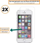 Fooniq Screenprotector Transparant 2x - Geschikt Voor Apple iPhone 5C
